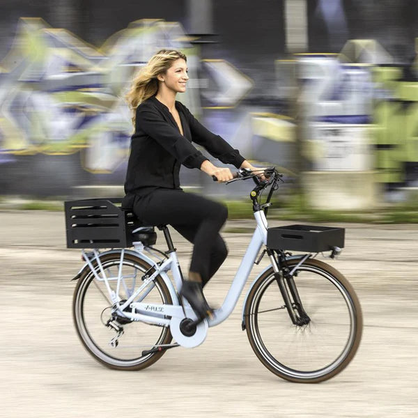 MBM Pulse Ladies Step Through Electric Bike FRONT & REAR BASKETS INCLUDED FREE